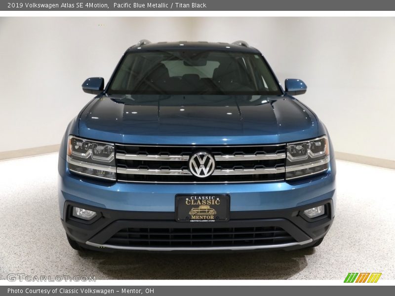 Pacific Blue Metallic / Titan Black 2019 Volkswagen Atlas SE 4Motion