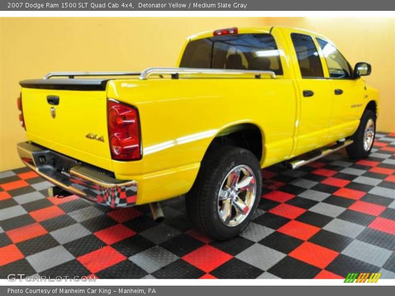 Detonator Yellow / Medium Slate Gray 2007 Dodge Ram 1500 SLT Quad Cab 4x4