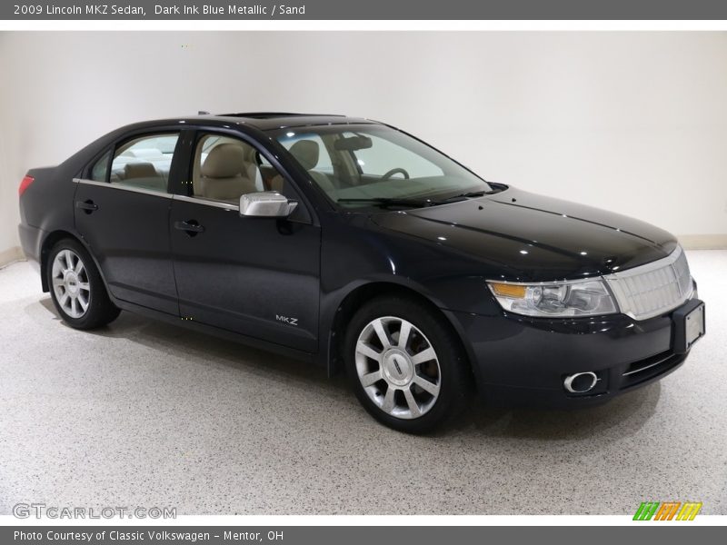 Dark Ink Blue Metallic / Sand 2009 Lincoln MKZ Sedan