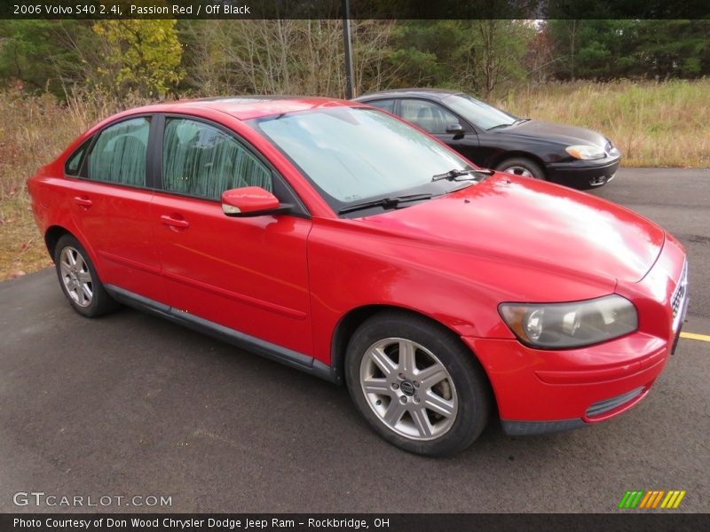 Passion Red / Off Black 2006 Volvo S40 2.4i