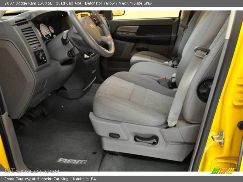 Detonator Yellow / Medium Slate Gray 2007 Dodge Ram 1500 SLT Quad Cab 4x4