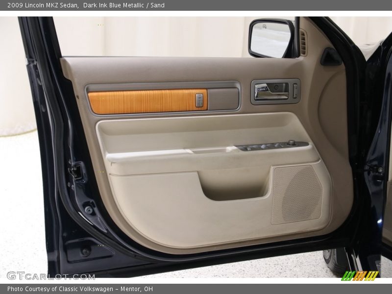 Dark Ink Blue Metallic / Sand 2009 Lincoln MKZ Sedan