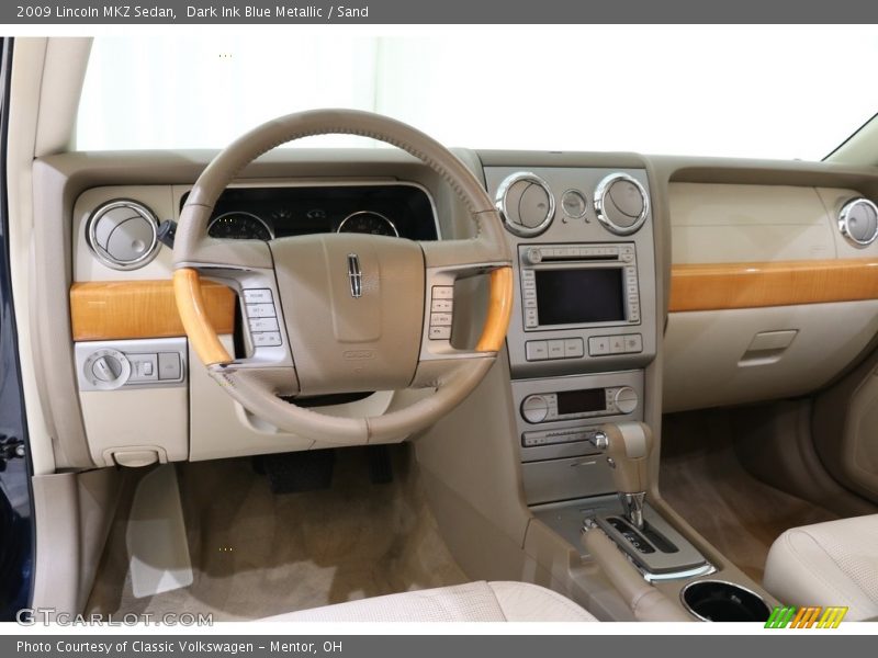 Dark Ink Blue Metallic / Sand 2009 Lincoln MKZ Sedan