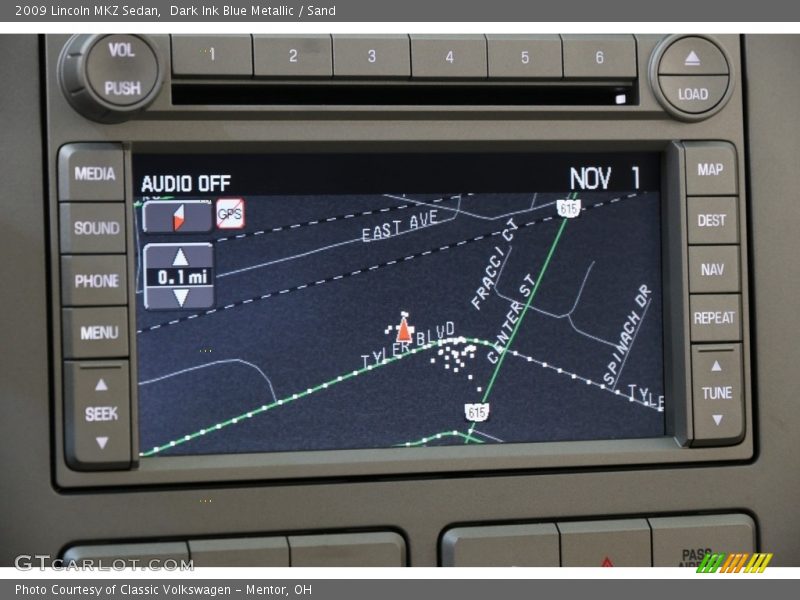 Dark Ink Blue Metallic / Sand 2009 Lincoln MKZ Sedan