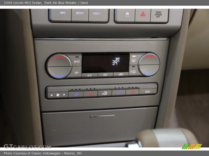 Dark Ink Blue Metallic / Sand 2009 Lincoln MKZ Sedan