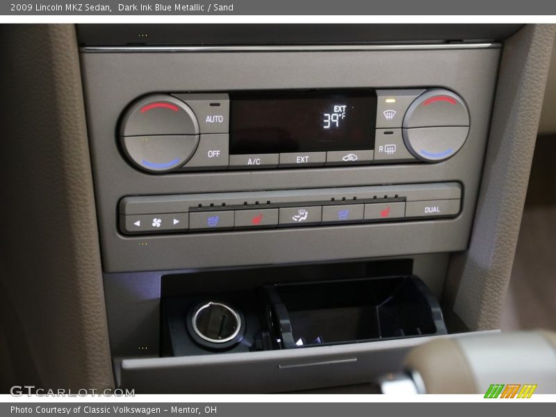 Dark Ink Blue Metallic / Sand 2009 Lincoln MKZ Sedan