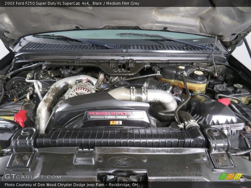 Black / Medium Flint Grey 2003 Ford F250 Super Duty XL SuperCab 4x4