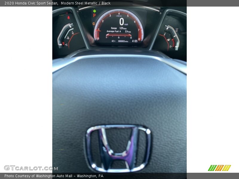 Modern Steel Metallic / Black 2020 Honda Civic Sport Sedan