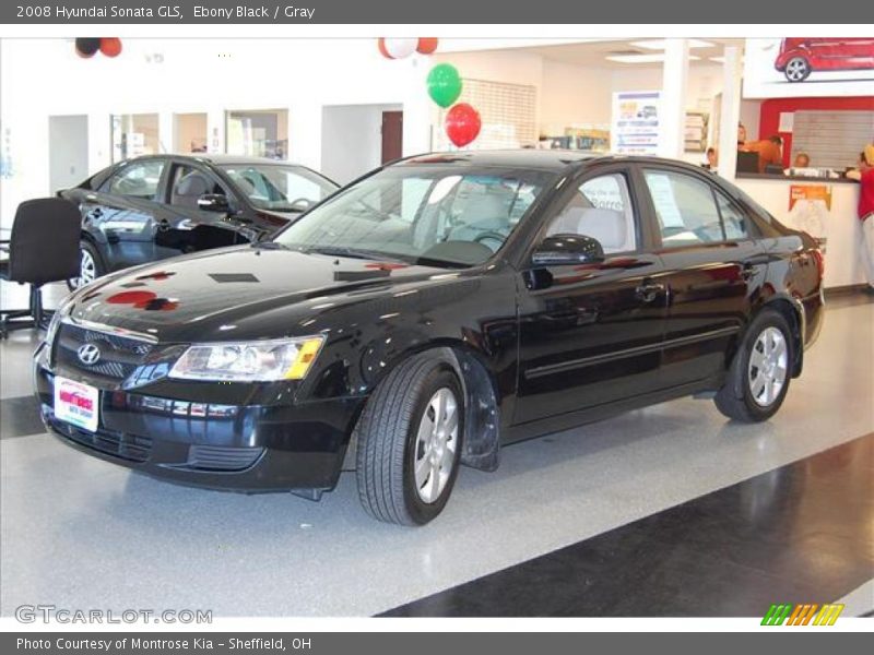 Ebony Black / Gray 2008 Hyundai Sonata GLS