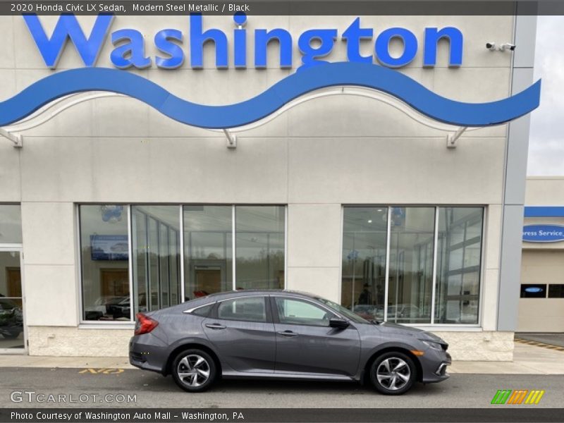 Modern Steel Metallic / Black 2020 Honda Civic LX Sedan