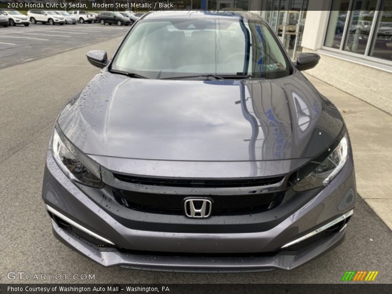 Modern Steel Metallic / Black 2020 Honda Civic LX Sedan