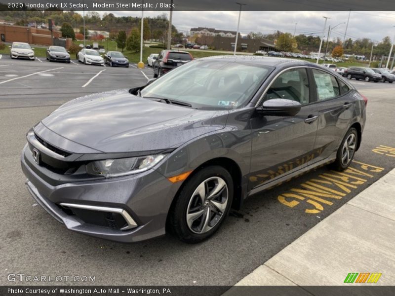 Modern Steel Metallic / Black 2020 Honda Civic LX Sedan