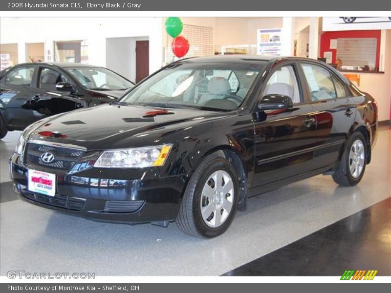 Ebony Black / Gray 2008 Hyundai Sonata GLS