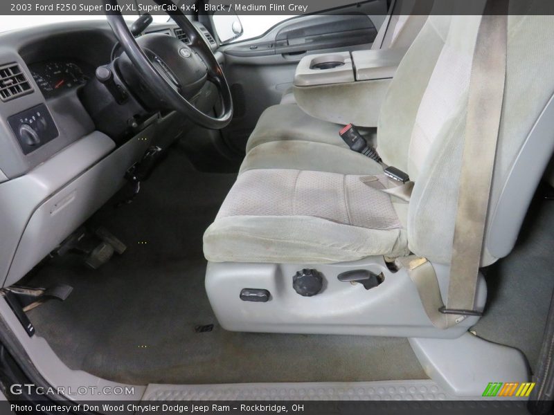 Black / Medium Flint Grey 2003 Ford F250 Super Duty XL SuperCab 4x4