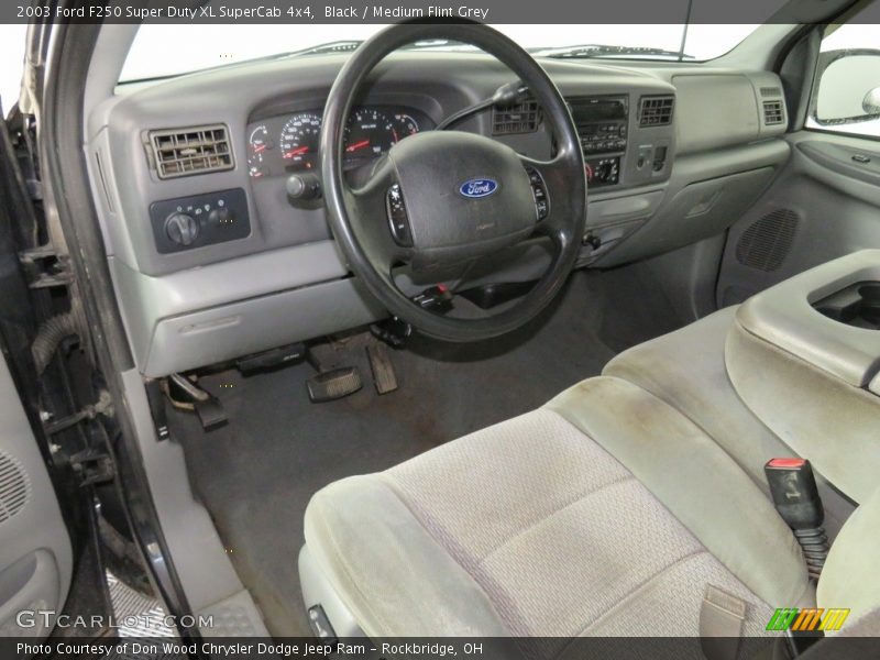 Black / Medium Flint Grey 2003 Ford F250 Super Duty XL SuperCab 4x4