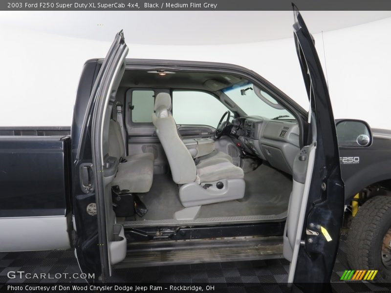 Black / Medium Flint Grey 2003 Ford F250 Super Duty XL SuperCab 4x4