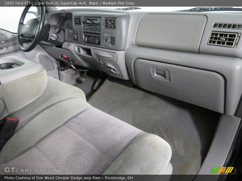 Black / Medium Flint Grey 2003 Ford F250 Super Duty XL SuperCab 4x4