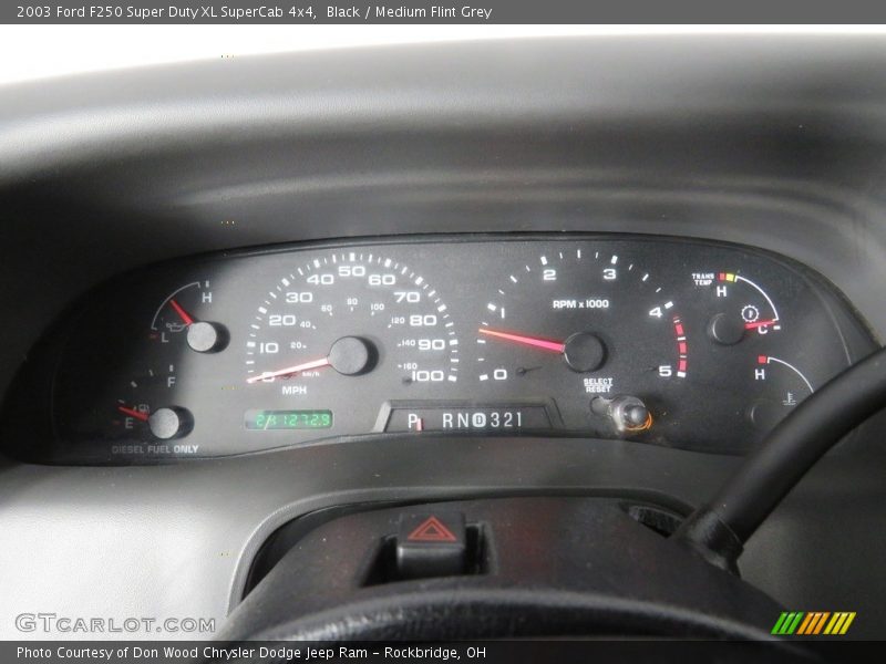Black / Medium Flint Grey 2003 Ford F250 Super Duty XL SuperCab 4x4