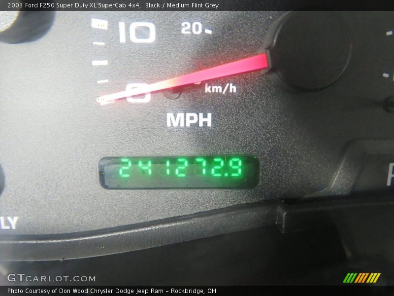 Black / Medium Flint Grey 2003 Ford F250 Super Duty XL SuperCab 4x4