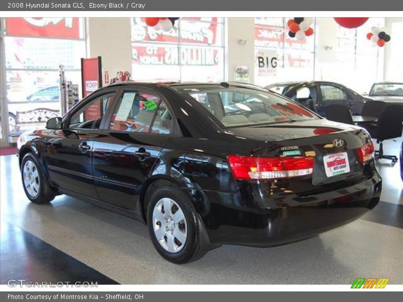 Ebony Black / Gray 2008 Hyundai Sonata GLS