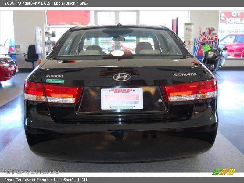 Ebony Black / Gray 2008 Hyundai Sonata GLS