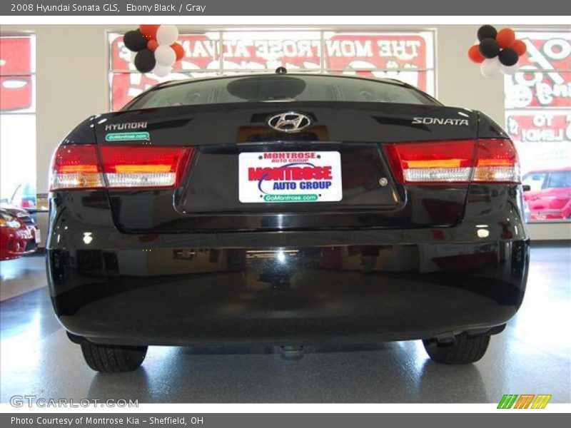 Ebony Black / Gray 2008 Hyundai Sonata GLS