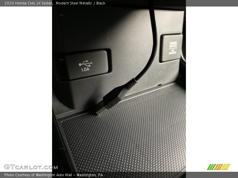 Modern Steel Metallic / Black 2020 Honda Civic LX Sedan