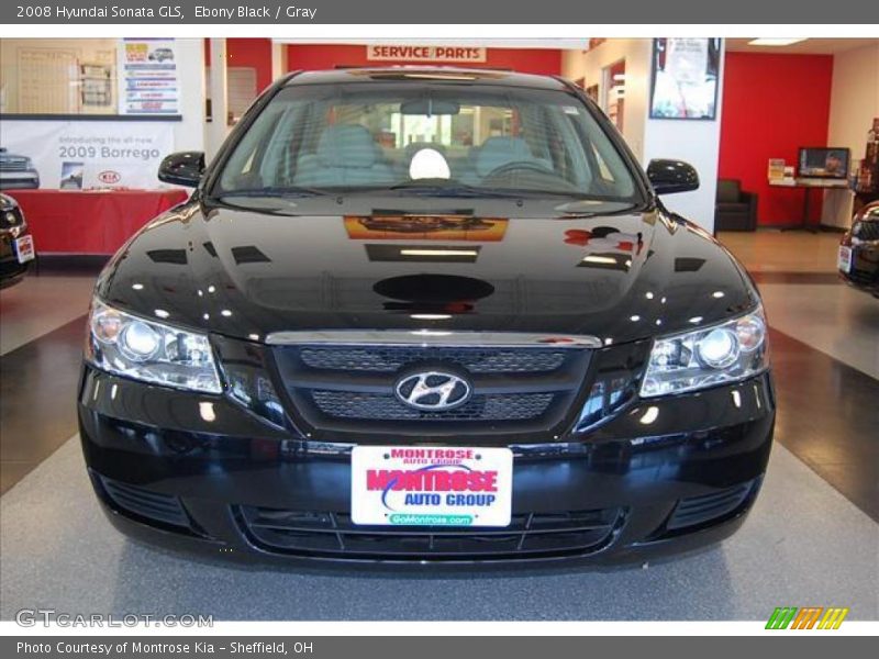 Ebony Black / Gray 2008 Hyundai Sonata GLS