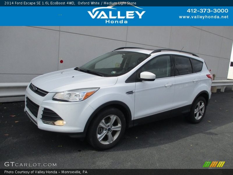 Oxford White / Medium Light Stone 2014 Ford Escape SE 1.6L EcoBoost 4WD