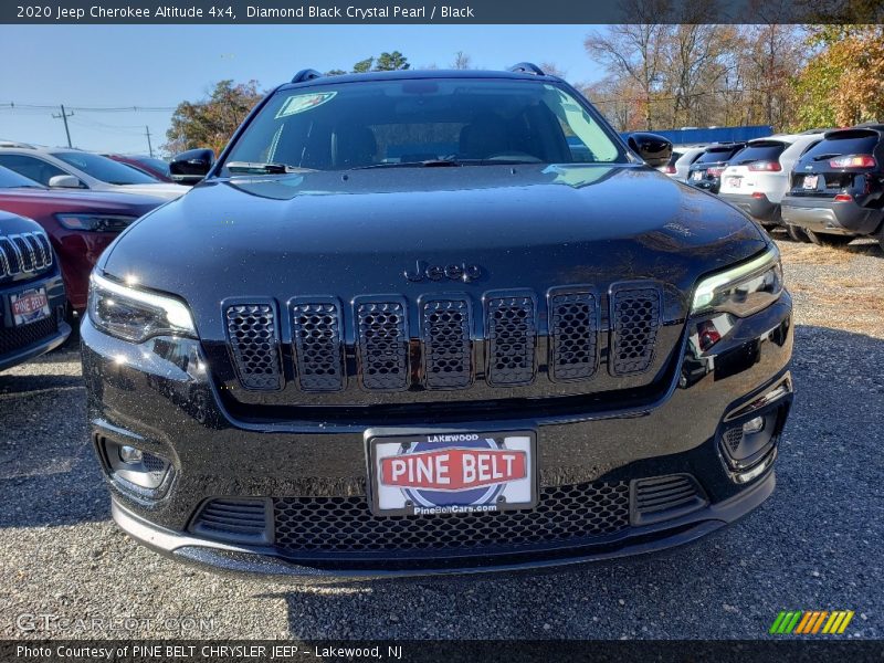 Diamond Black Crystal Pearl / Black 2020 Jeep Cherokee Altitude 4x4