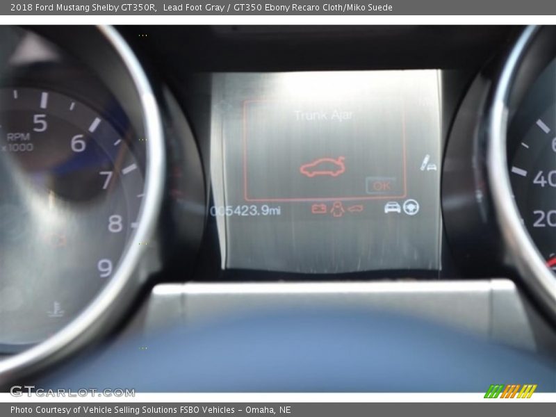 Lead Foot Gray / GT350 Ebony Recaro Cloth/Miko Suede 2018 Ford Mustang Shelby GT350R