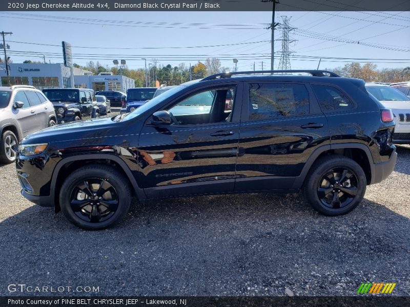 Diamond Black Crystal Pearl / Black 2020 Jeep Cherokee Altitude 4x4