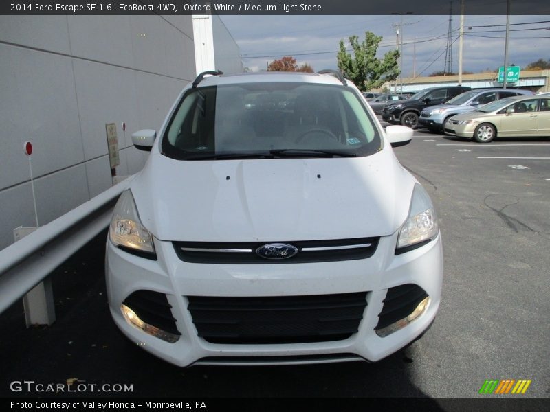 Oxford White / Medium Light Stone 2014 Ford Escape SE 1.6L EcoBoost 4WD