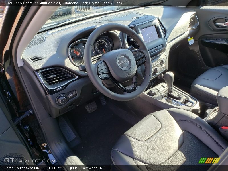 Diamond Black Crystal Pearl / Black 2020 Jeep Cherokee Altitude 4x4
