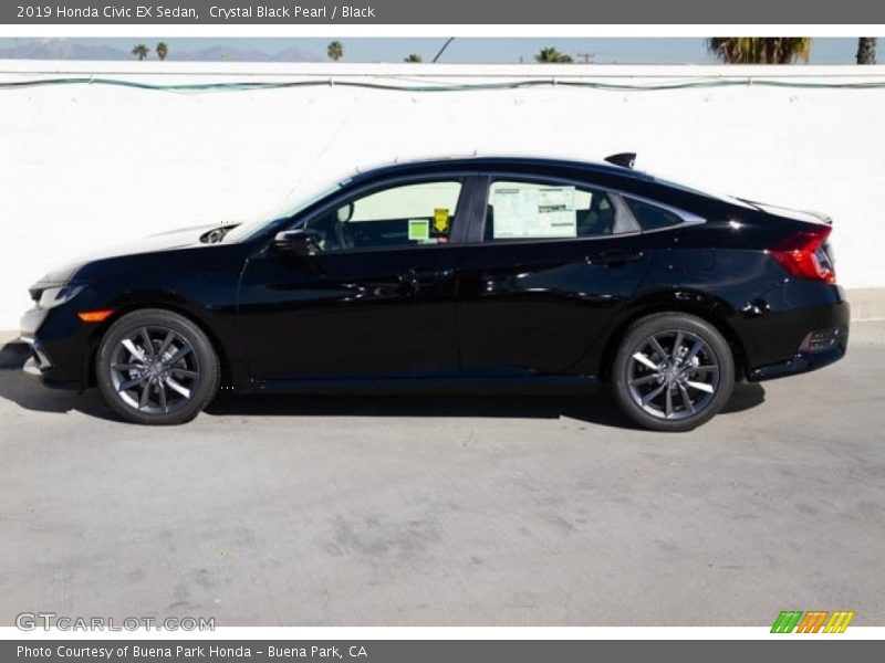 Crystal Black Pearl / Black 2019 Honda Civic EX Sedan