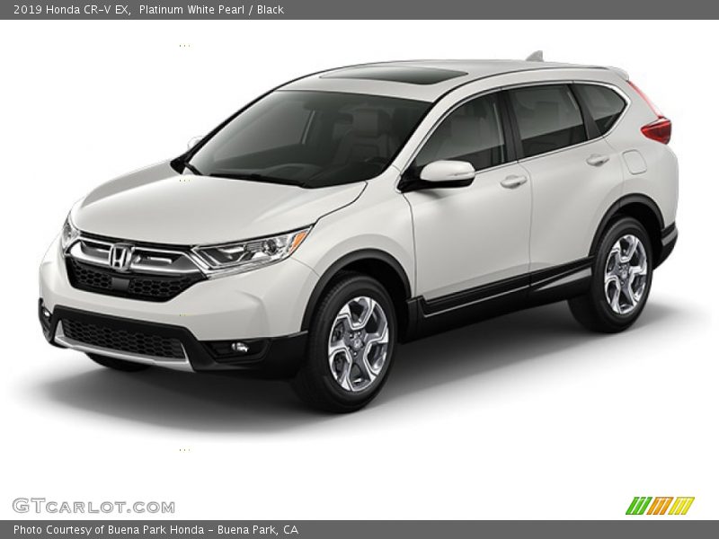 Platinum White Pearl / Black 2019 Honda CR-V EX