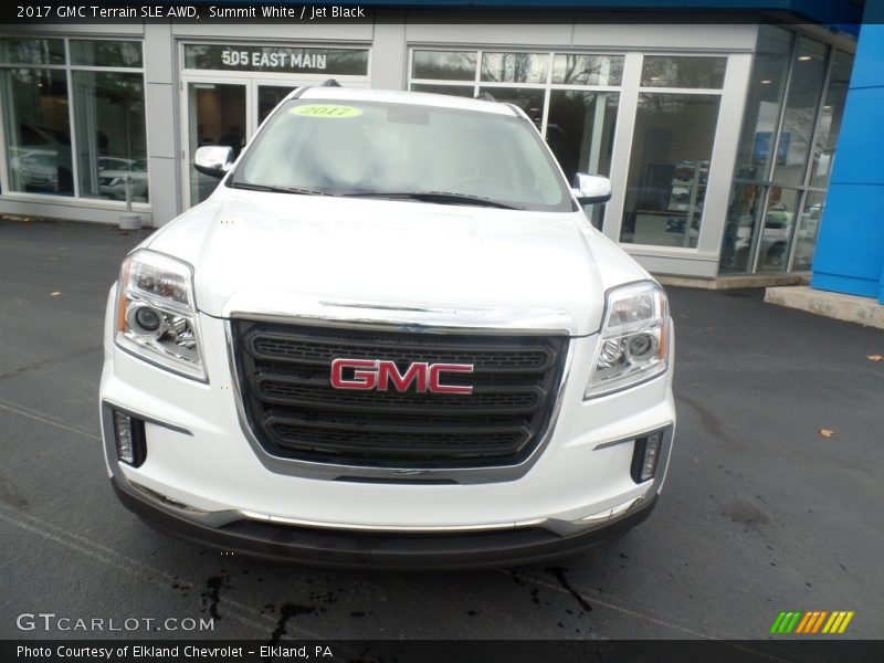 Summit White / Jet Black 2017 GMC Terrain SLE AWD