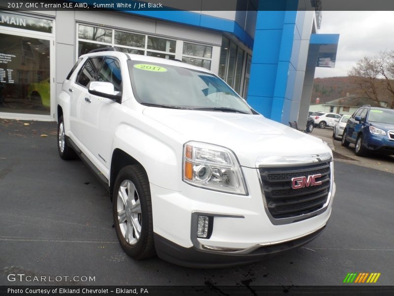 Summit White / Jet Black 2017 GMC Terrain SLE AWD