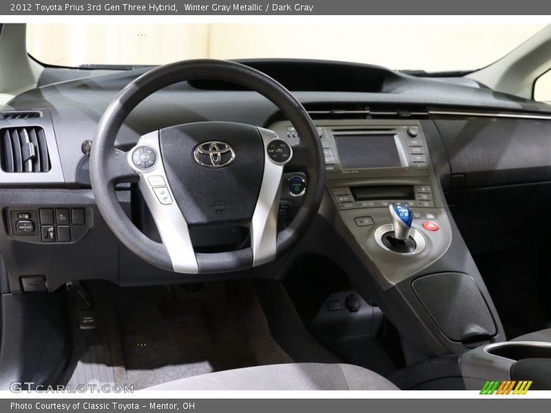 Winter Gray Metallic / Dark Gray 2012 Toyota Prius 3rd Gen Three Hybrid
