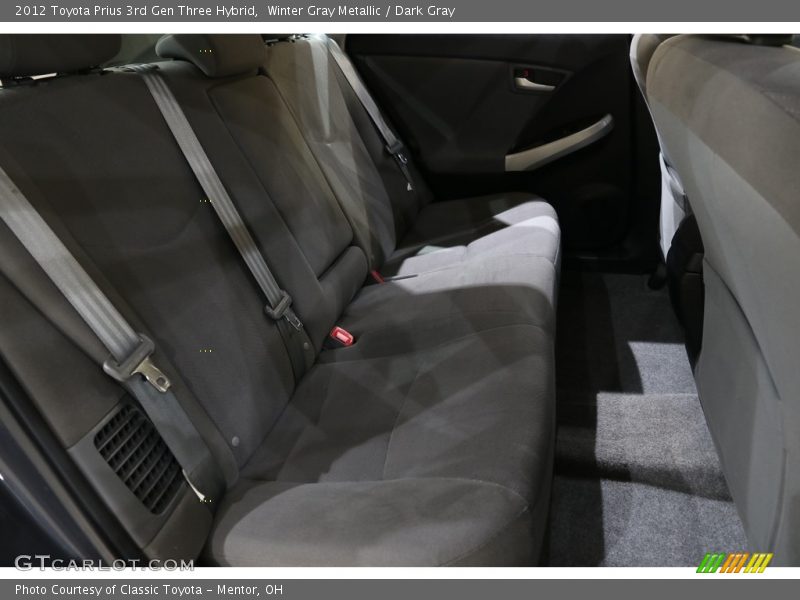 Winter Gray Metallic / Dark Gray 2012 Toyota Prius 3rd Gen Three Hybrid
