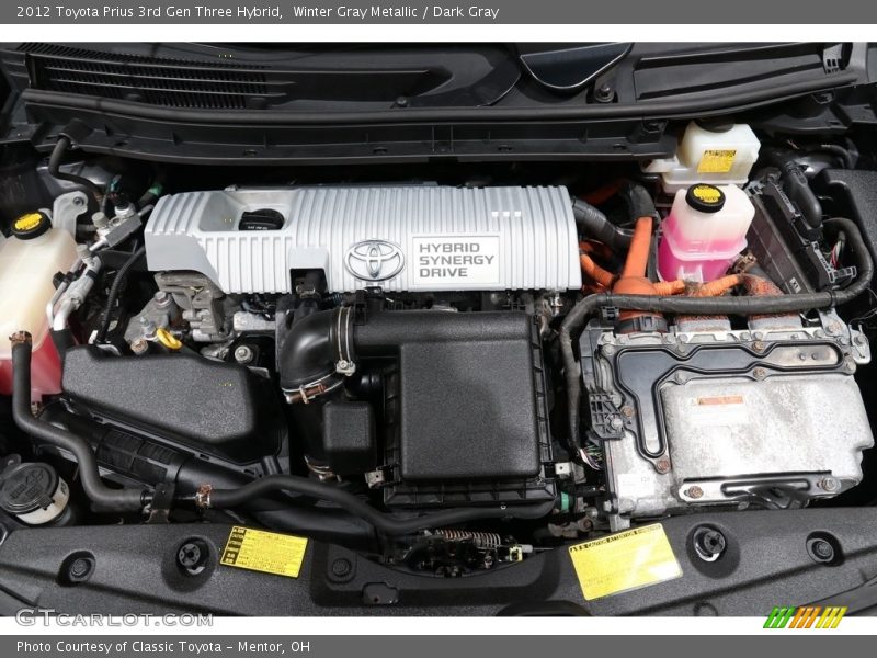 Winter Gray Metallic / Dark Gray 2012 Toyota Prius 3rd Gen Three Hybrid