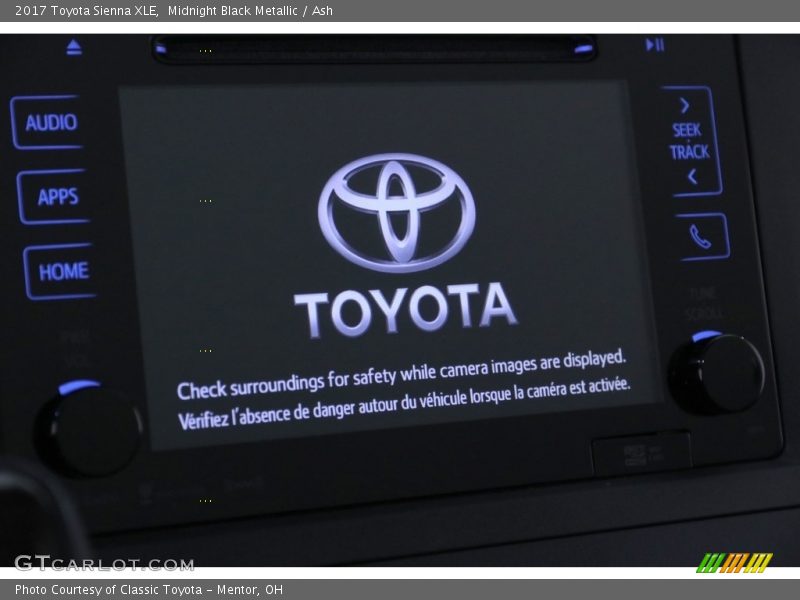 Midnight Black Metallic / Ash 2017 Toyota Sienna XLE