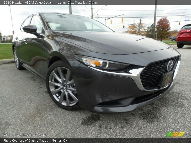 Machine Gray Metallic / Greige 2020 Mazda MAZDA3 Select Sedan