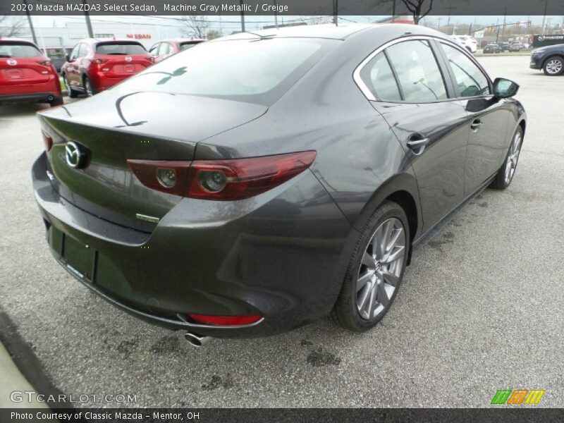 Machine Gray Metallic / Greige 2020 Mazda MAZDA3 Select Sedan