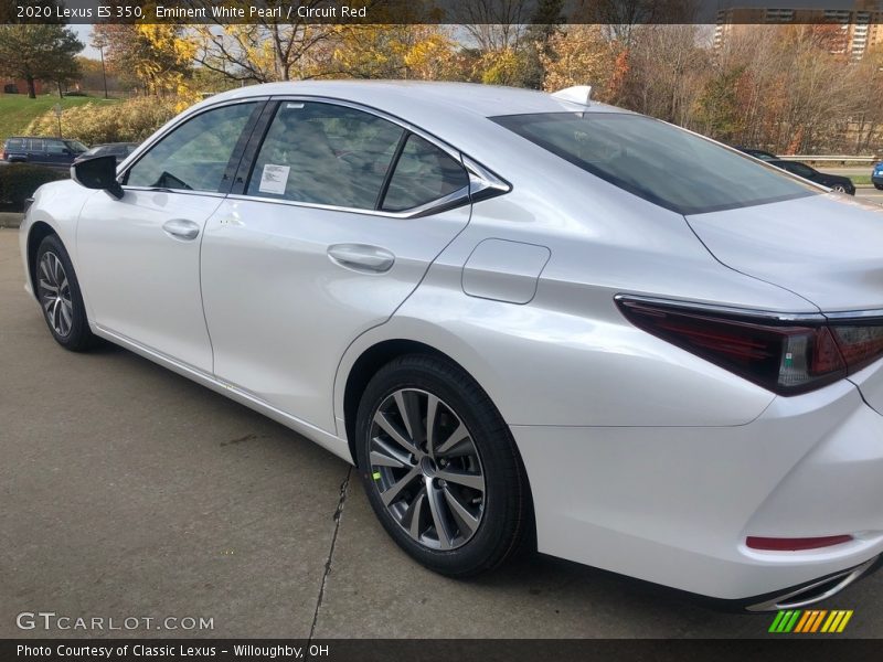 Eminent White Pearl / Circuit Red 2020 Lexus ES 350