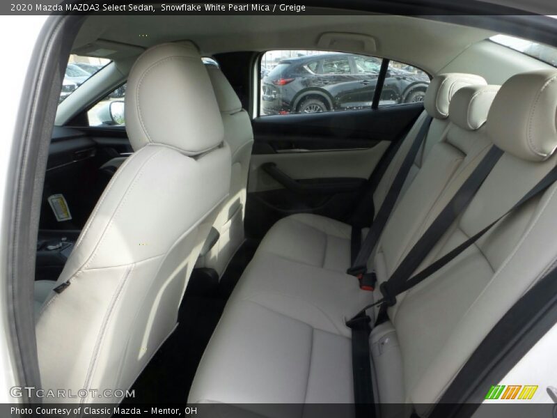 Snowflake White Pearl Mica / Greige 2020 Mazda MAZDA3 Select Sedan