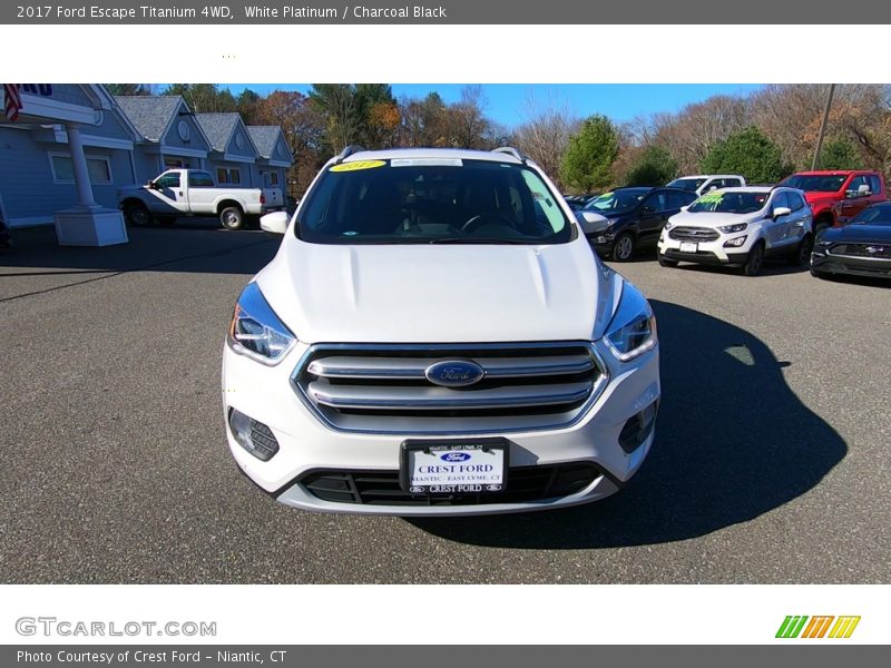 White Platinum / Charcoal Black 2017 Ford Escape Titanium 4WD