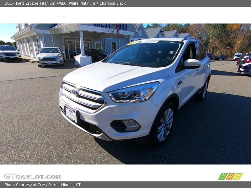 White Platinum / Charcoal Black 2017 Ford Escape Titanium 4WD