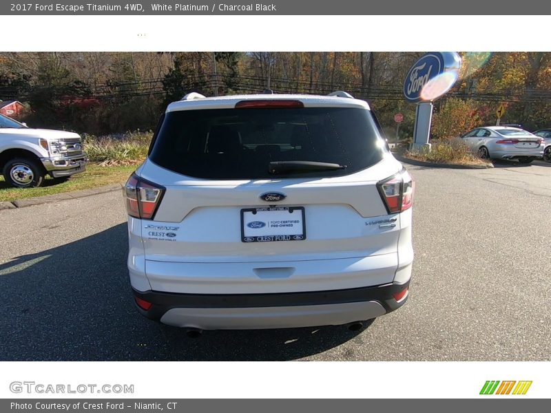 White Platinum / Charcoal Black 2017 Ford Escape Titanium 4WD