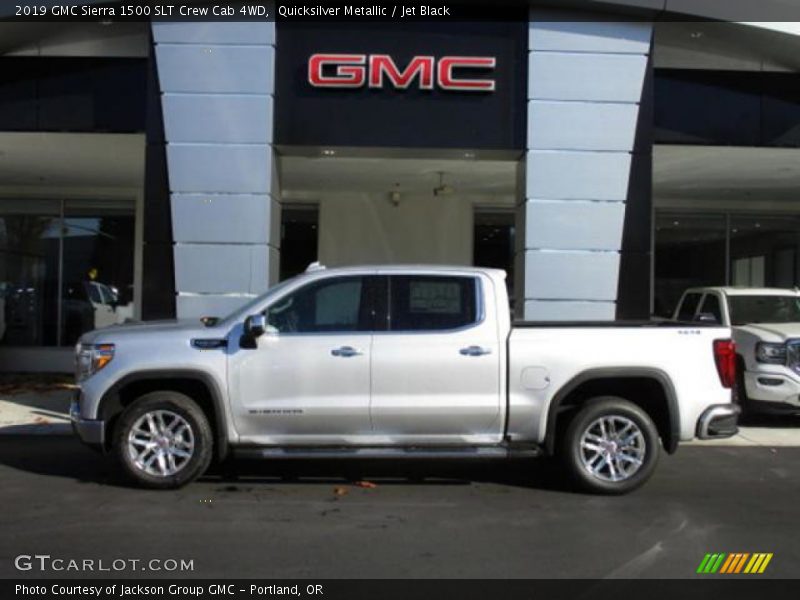 Quicksilver Metallic / Jet Black 2019 GMC Sierra 1500 SLT Crew Cab 4WD